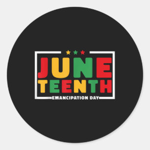 Juneteenth 1865 Women Men June 19th 1865 Emancipat Classic Round Sticker