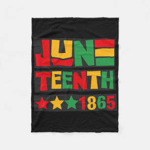Juneteenth 1865 Women Men Kids June 19th 1865 Free Fleece Blanket