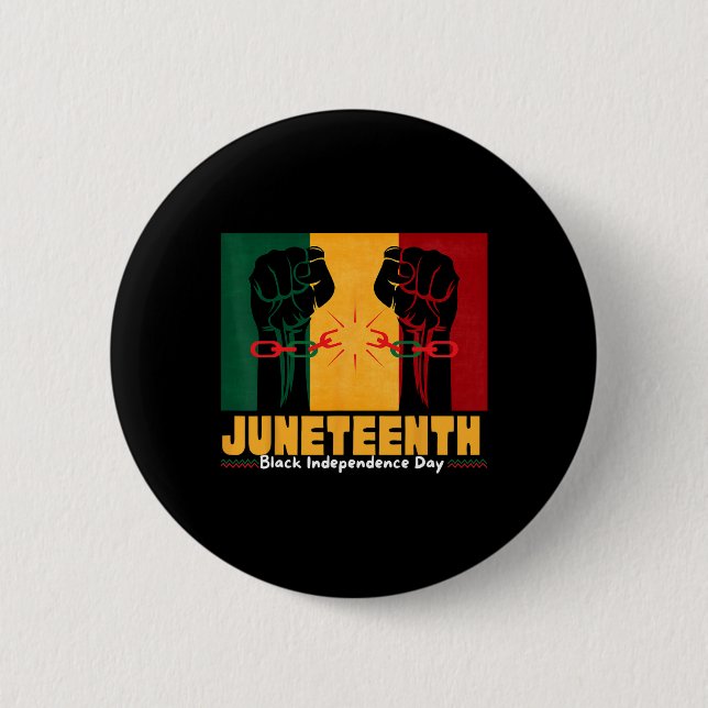 Juneteenth 19th 1865 Black Independence Day  6 Cm Round Badge (Front)