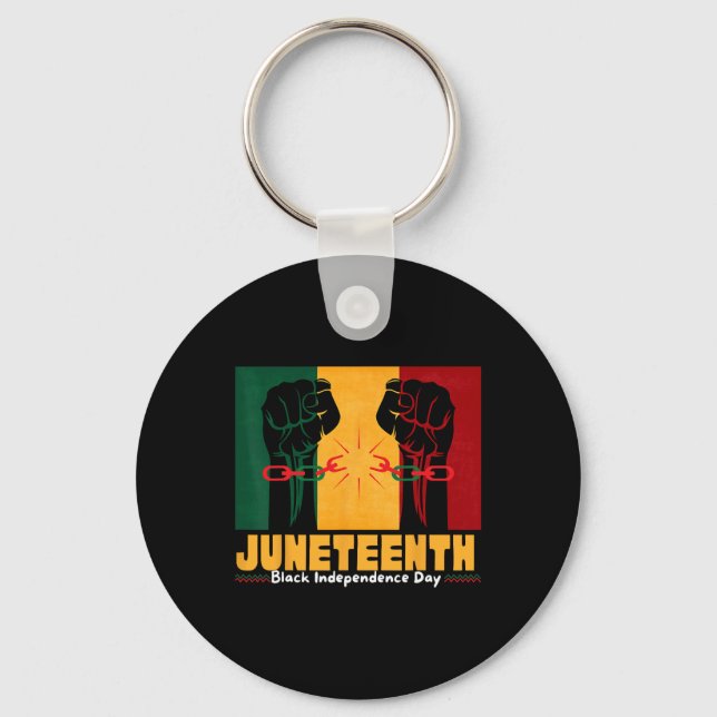 Juneteenth 19th 1865 Black Independence Day  Key Ring (Front)