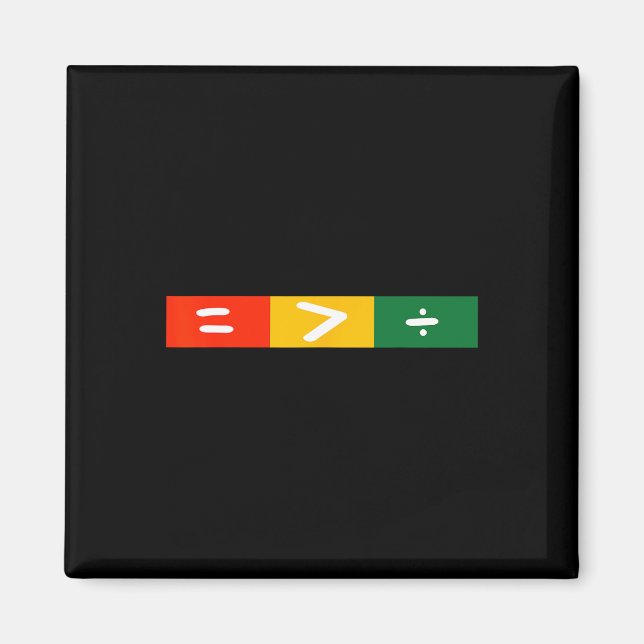 Juneteenth 2025 Equality Greater Than Division Tee Magnet (Front)
