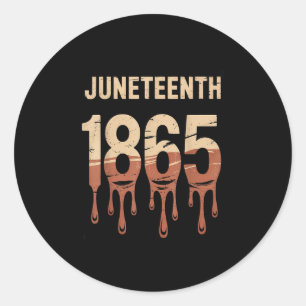 Juneteenth 2025 Women Men African American Junetee Classic Round Sticker