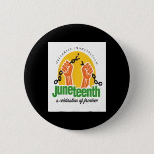 Juneteenth 6 cm round badge