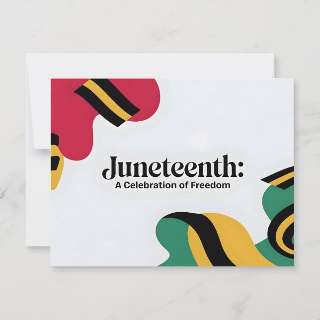 Juneteenth: A Celebration of Freedom Design Holiday Card (Front)