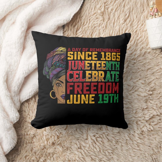 Juneteenth A Day Of Remembrance Black Freedom Cushion (Blanket)