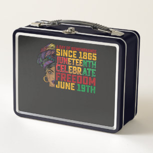 Juneteenth A Day Of Remembrance Black Freedom Metal Lunch Box