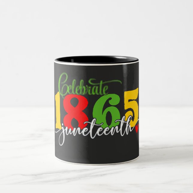 Juneteenth A Day Of Remembrance Black Freedom  Two-Tone Coffee Mug (Center)