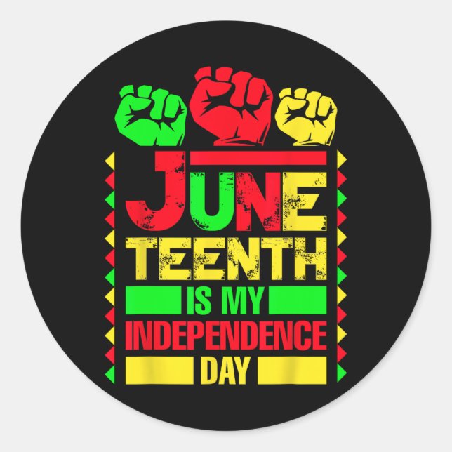Juneteenth Accentors Afro American Black History P Classic Round Sticker (Front)