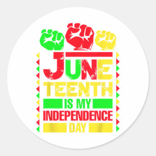 Juneteenth Accentors Afro American Black History P Classic Round Sticker