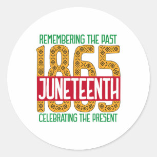 Juneteenth African American Black History 1865 Jun Classic Round Sticker