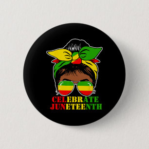 Juneteenth African American Black History June 19 6 Cm Round Badge