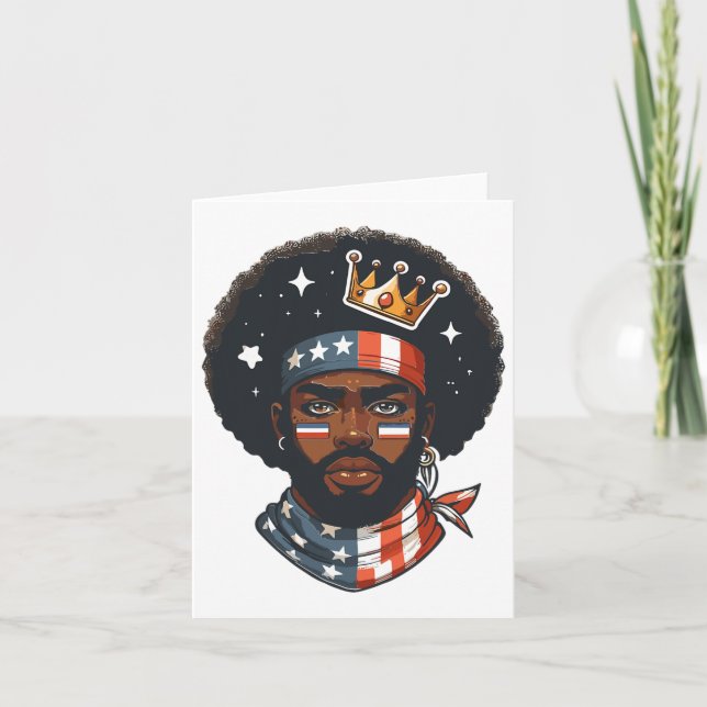 Juneteenth African American Black History King Men Card (Front)