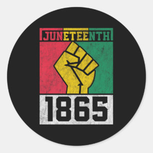 Juneteenth African American Freedom 1865 Women Men Classic Round Sticker