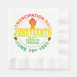 Juneteenth African American Freedom Black 1865 Napkin