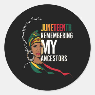 Juneteenth African American Freedom Black History  Classic Round Sticker