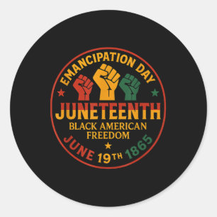 Juneteenth African American Freedom Black History Classic Round Sticker