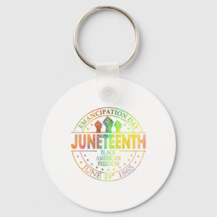 Juneteenth African American Freedom Black History Key Ring