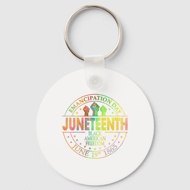 Juneteenth African American Freedom Black History  Key Ring (Front)