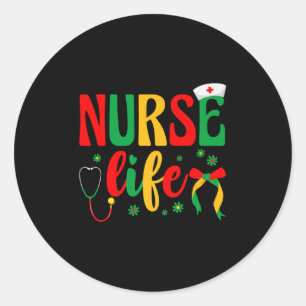 Juneteenth African American Nurses Life African Ma Classic Round Sticker