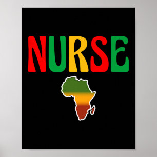 Juneteenth African American Nurses Pride African M Poster