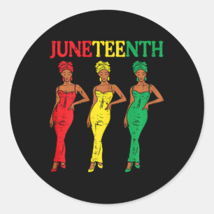Juneteenth African American Sisters Black History  Classic Round Sticker