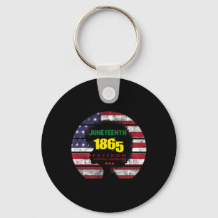 Juneteenth African American Usa Melanin Afro Women Key Ring