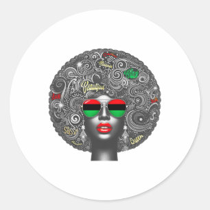 Juneteenth African American Women Black History  Classic Round Sticker