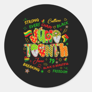 Juneteenth african black freedom june 19th 1865 classic round sticker