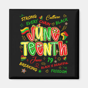 Juneteenth african black freedom june 19th 1865 magnet