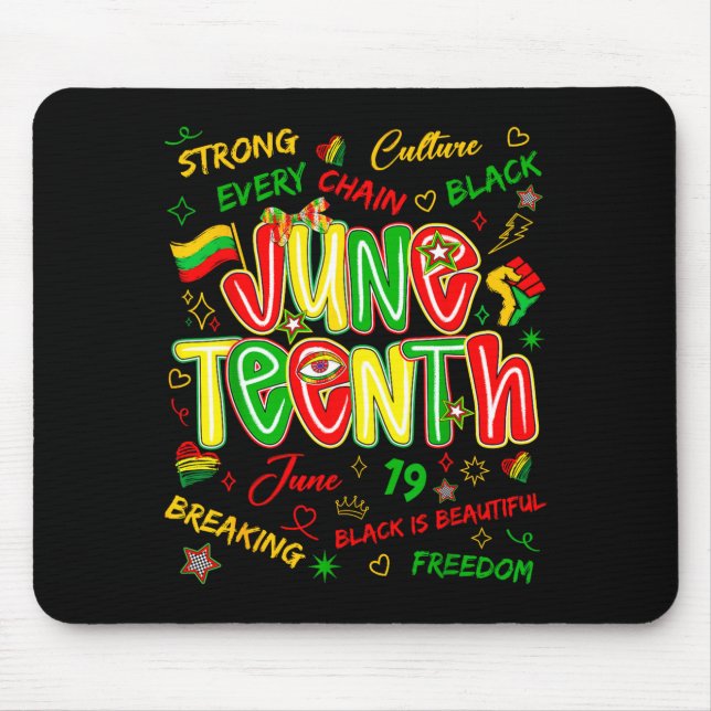 Juneteenth african black freedom june 19th 1865 mouse pad (Front)