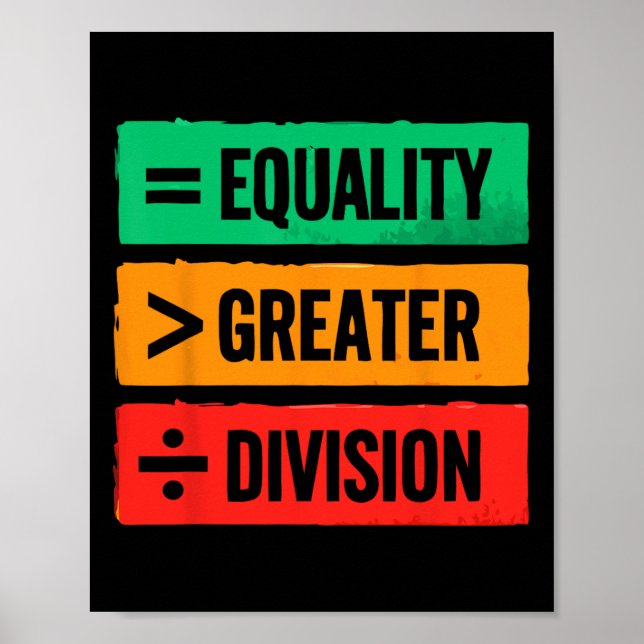 Juneteenth Afro 2025 Equality Is Greater Than Divi Poster (Front)
