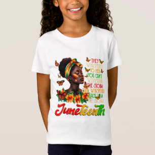 Juneteenth Afro African American Black Women Black T-Shirt