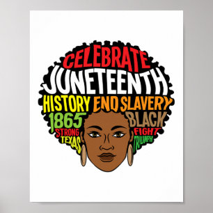 Juneteenth Afro Melanin Women Girl Africa Ancestor Poster