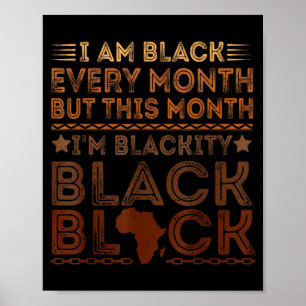 Juneteenth am black every month pride men women poster