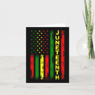 Juneteenth American Flag Black Freedom Day June 19 Card