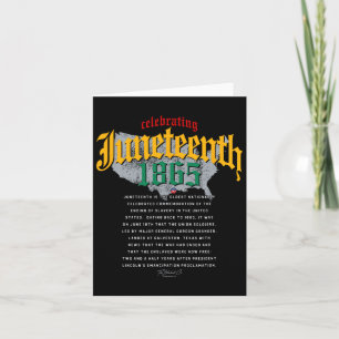 Juneteenth Ancestors 1865 African American Map Bla Card