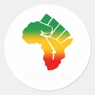 Juneteenth Ancestors Black African Map American Fr Classic Round Sticker