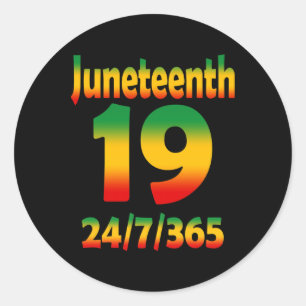 Juneteenth Ancestors Black African Melanin June 19 Classic Round Sticker