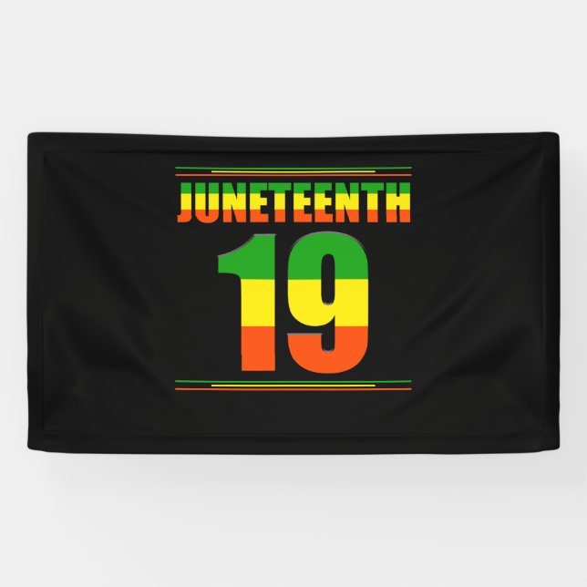 Juneteenth Ancestors Black Pride African American Banner (Horizontal)