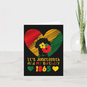 Juneteenth and birthday africa american black 1865 card