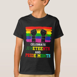 Juneteenth and gay pride month celebrate black T-Shirt