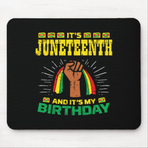 Juneteenth Birthday African American Black Men Wom Mouse Pad