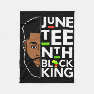 Juneteenth Black Bruh King Melanin Father Dad Men  Fleece Blanket