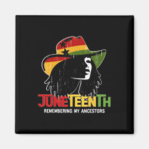 Juneteenth Black Cowgirl 1865 Ancestor Black Freed Magnet