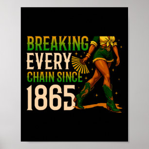 Juneteenth Black Cowgirl 1865 Freedom Melanin Prid Poster