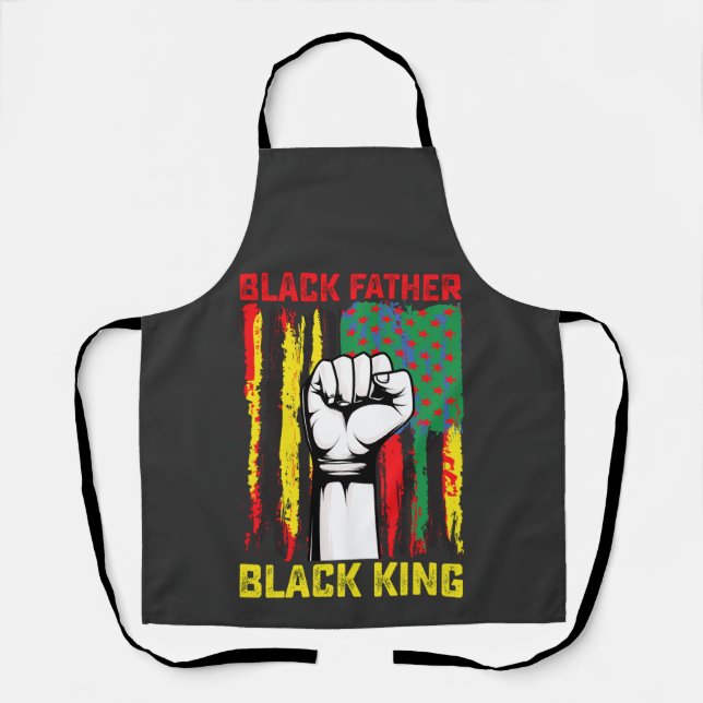 Juneteenth Black Father Day Dad King Celebrating F Apron (Front)