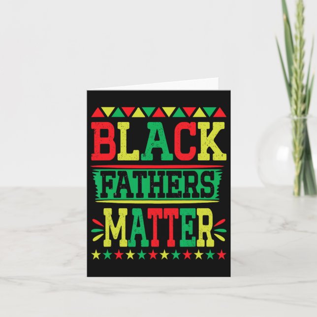 Juneteenth Black Fathers Problem Dad Pride Fathers Card (Front)