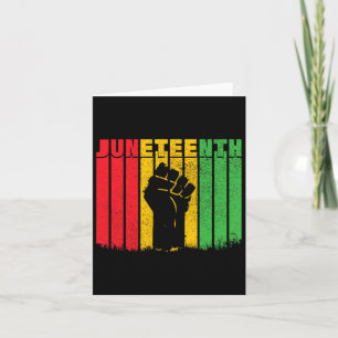 Juneteenth Black History Afro American African Fre Card