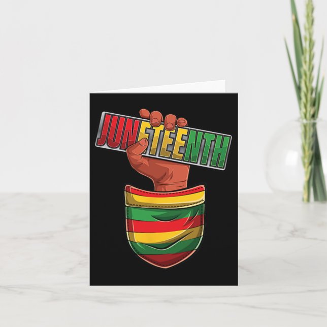 Juneteenth Black History Afro American African Fre Card (Front)