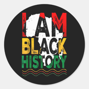 Juneteenth Black History Black African American  Classic Round Sticker